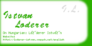 istvan loderer business card